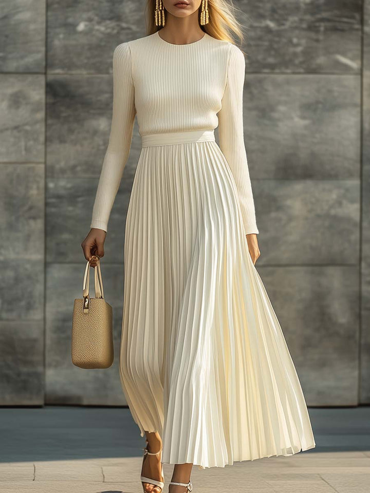 CHARLOTTE | CASUAL KNITTED SATIN DRESS