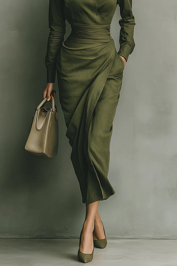 MELIORA | WRAP-STYLE MAXI DRESS