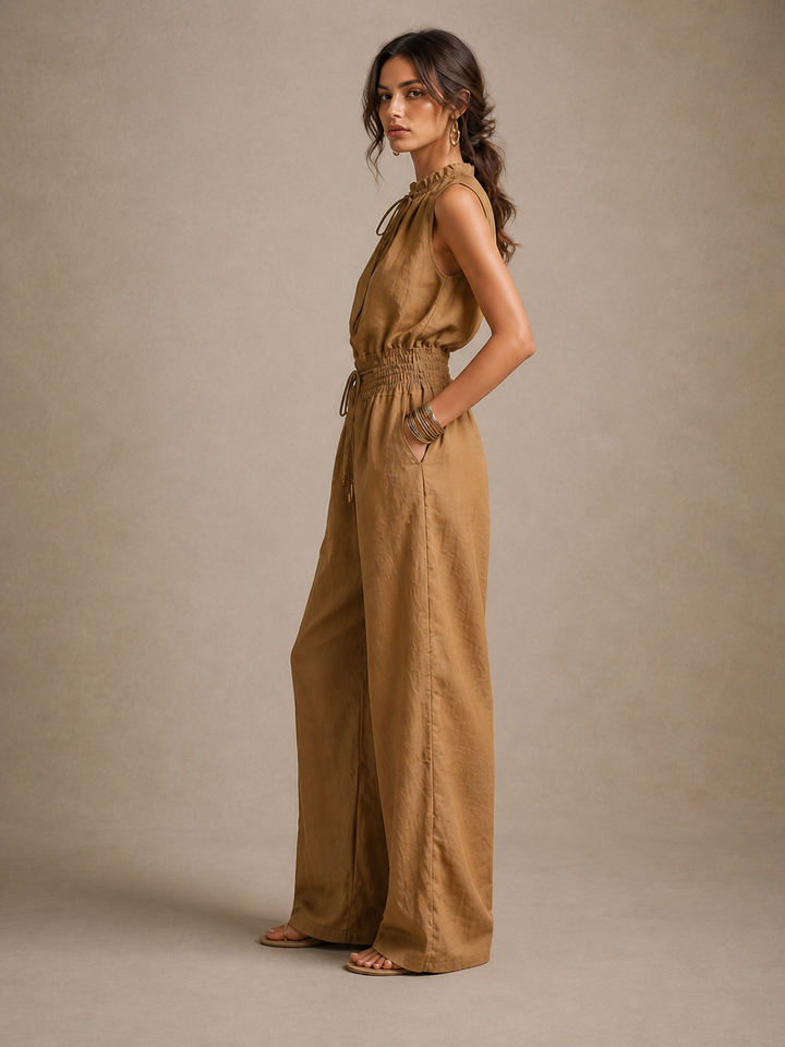 VERONICA | CAMEL WIDE-LEG JUMPSUIT