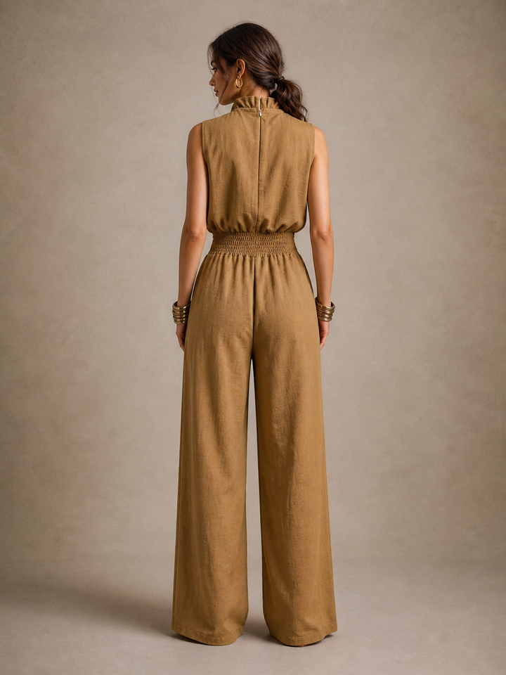 VERONICA | CAMEL WIDE-LEG JUMPSUIT
