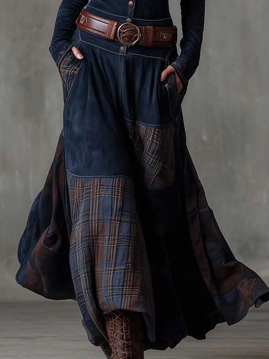 HELENA IVY | WINTER NIGHT SUEDE MAXI DRESS WITH BELT
