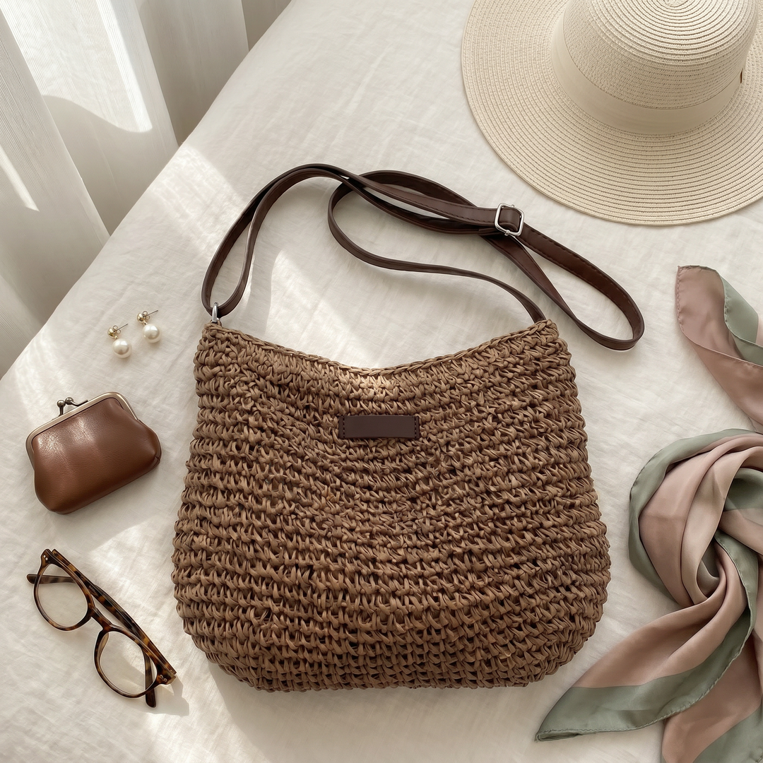 FLORENCE | ELEGANT WOVEN CROSSBODY BAG